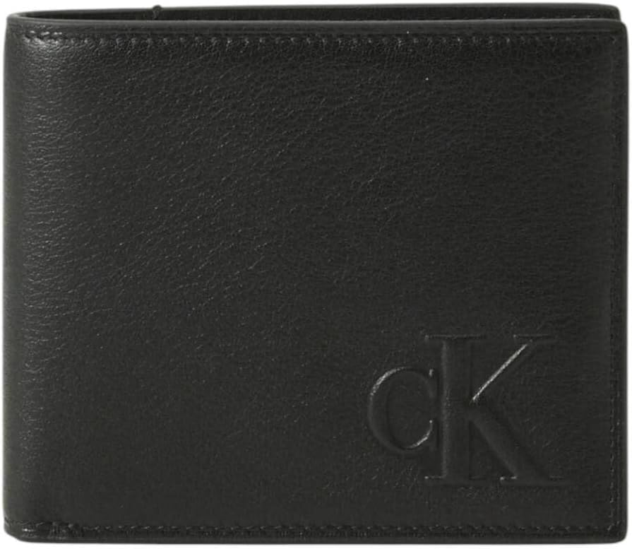 Calvin Klein ▫️ Sclptd Imprssn Bllfl Lv04G1072G, Carteira de homem, Preto (preto), OS
