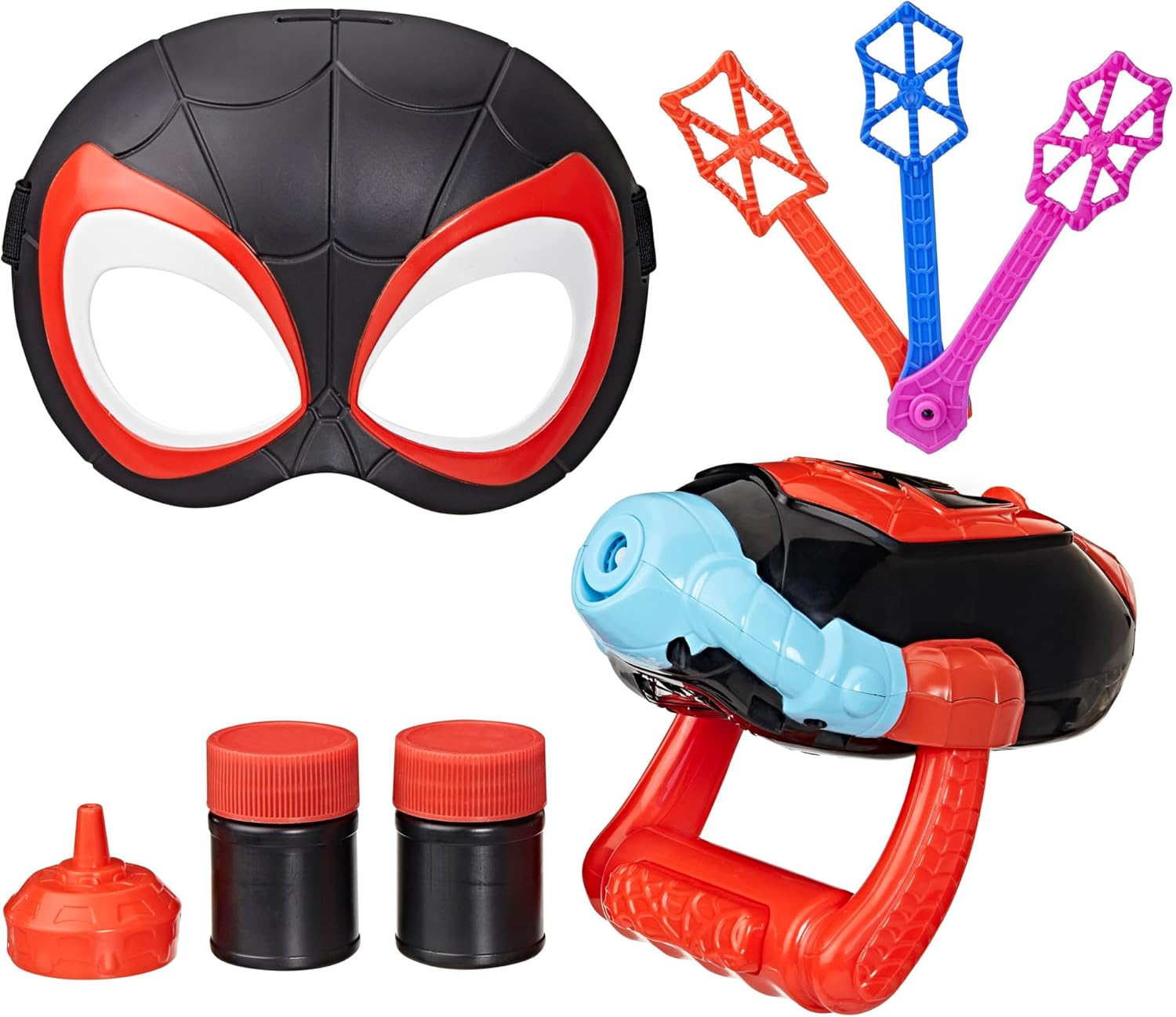 Hasbro ▫️ Conjunto de jogo Marvel Spidey and His Amazing Friends, Water-Webs, Miles Spin Morales Bubble Thrower