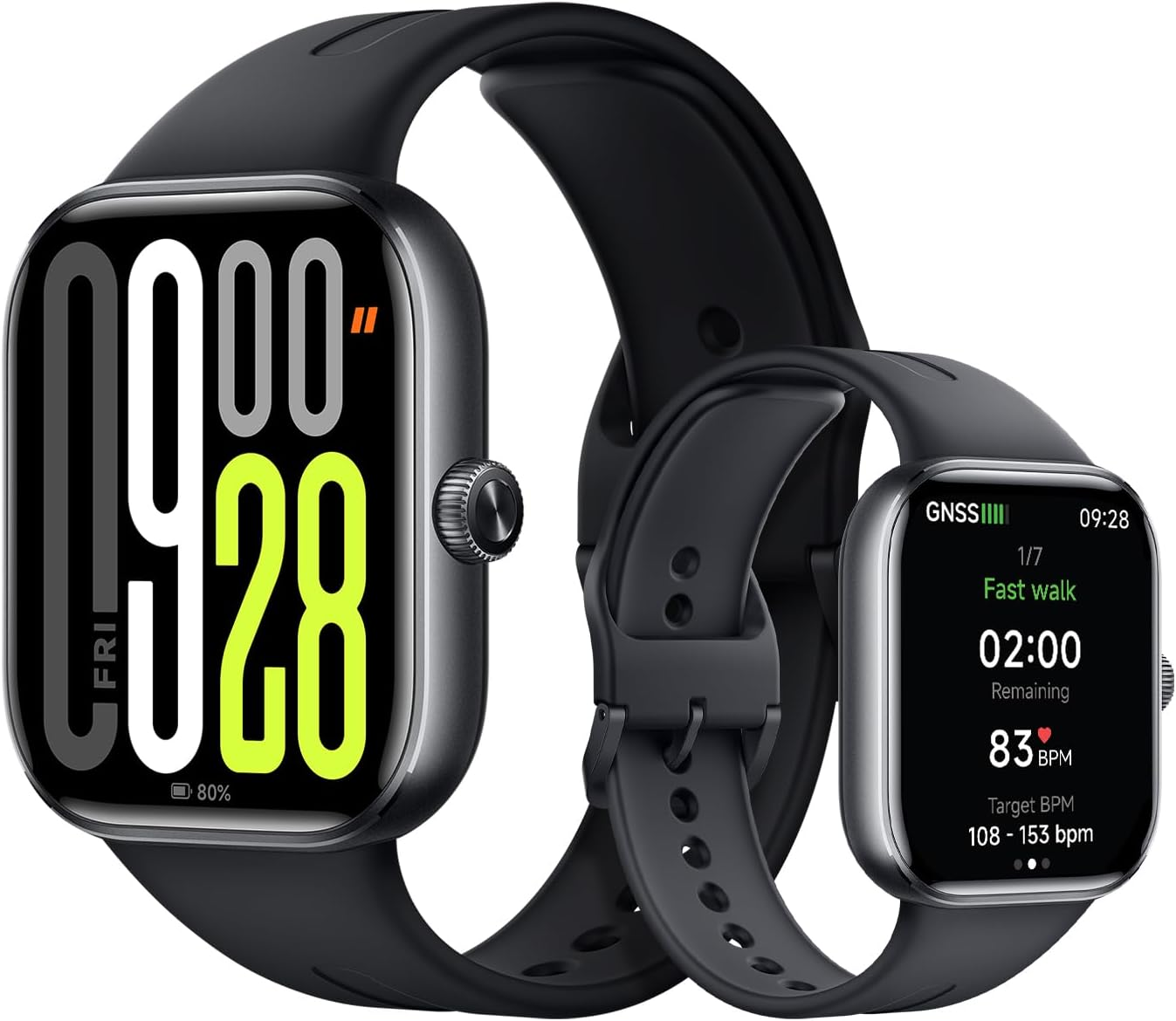 XIAOMI ▫️ Redmi Watch 5, relógio inteligente, AMOLED 53 mm, bateria com duração de 24 dias, chamadas Bluetooth, mais de 150 modos desportivos, monitor de ritmo cardíaco, sono, 5ATM, GPS, Android/iOS, preto