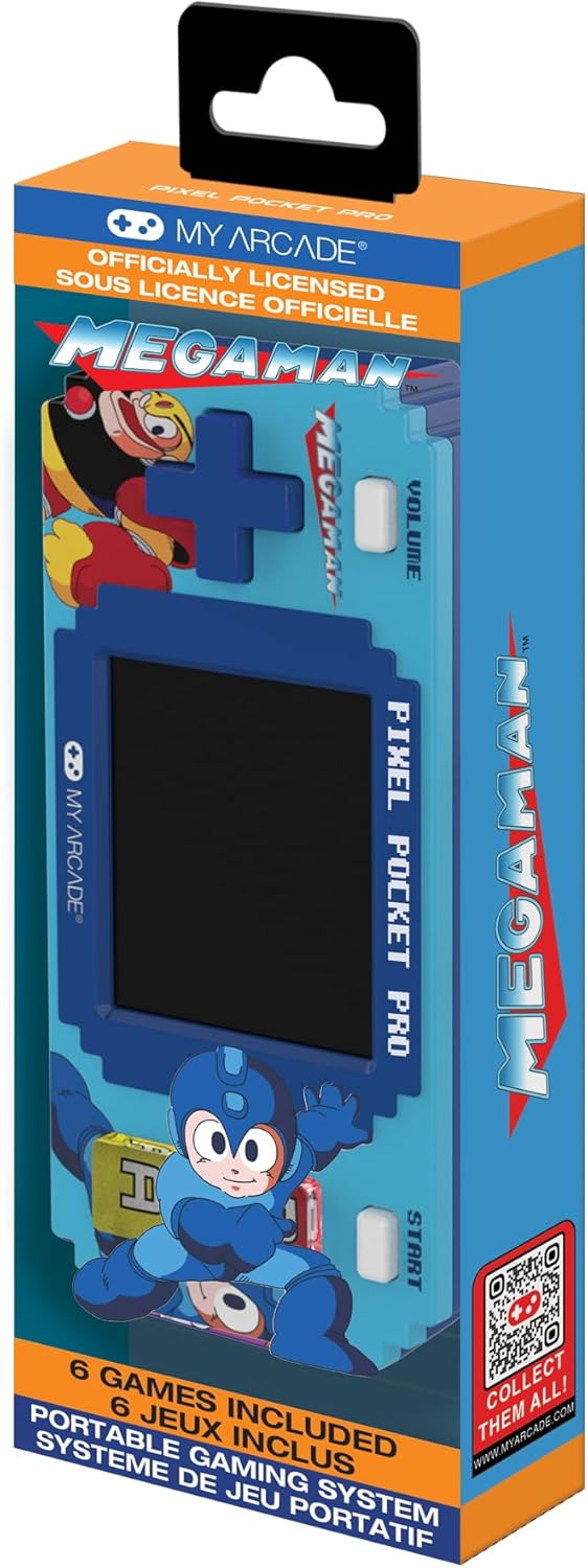 MY ARCADE ▫️ Megaman Pixel Player: Jogo de vídeo Megaman com licença oficial, porta-chaves portátil, jogos para crianças e adultos