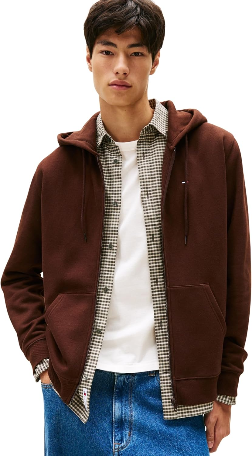 Tommy Jeans ▫️ Moletom com capuz para homem Moletom com fecho e capuz