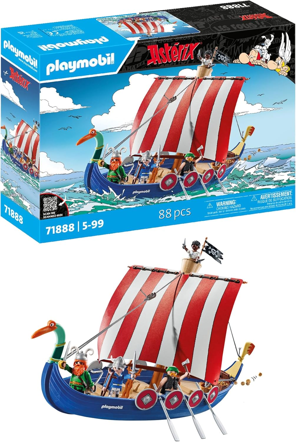 PLAYMOBIL ▫️ Asterix | Asterix e Obelix | Asterix e Obelix | Asterix e Obelix Brinquedo de aventura para meninos e meninas a partir dos 5 anos | 71888