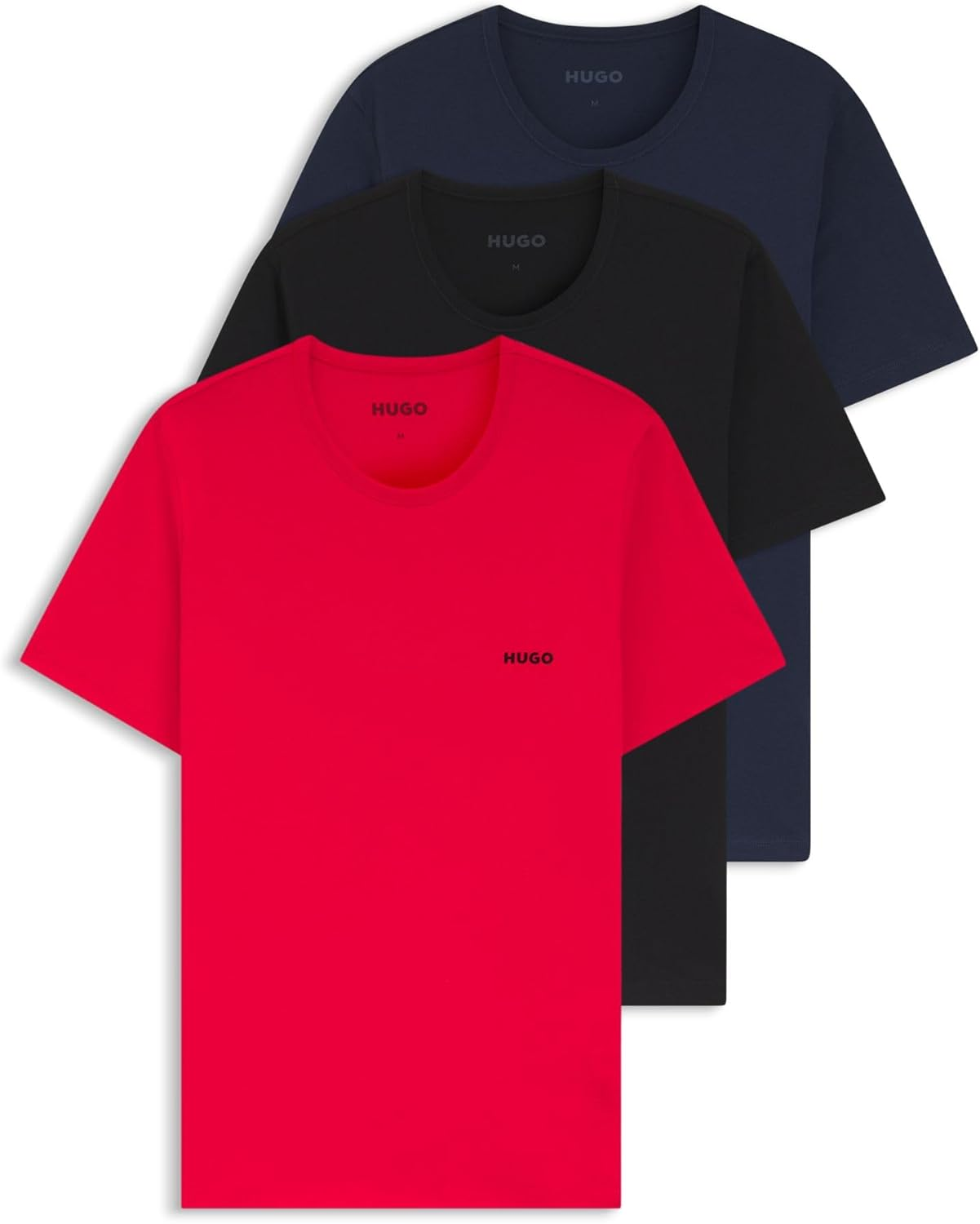 HUGO ▫️ Roupa interior masculina T-Shirt RN Triplet P (embalagem com 3 unidades)
