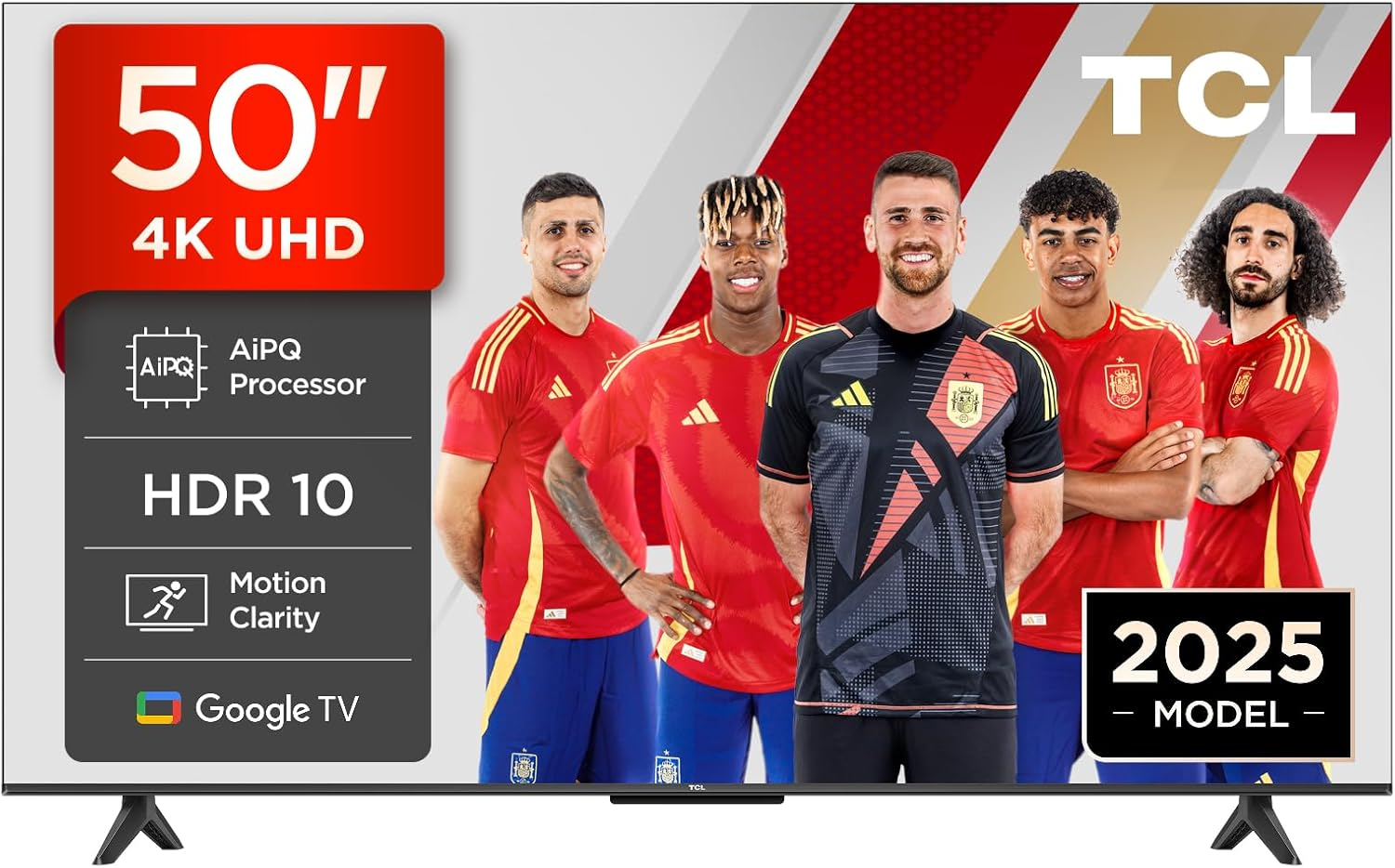 TCL ▫️ 50V6C, Smart TV 4K UHD de 50'', Diret LED Powered by Google TV (Dolby Audio, Motion Clarity, Compatível com Google Assistant e Alexa)