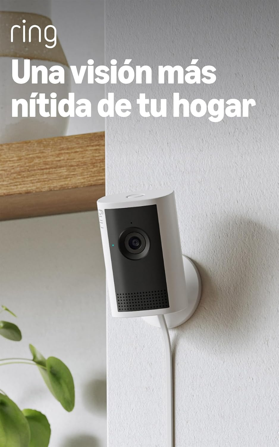 Ring ▫️ Indoor Camera Plus (Indoor Camera Plus, última geração) | Câmara de segurança, plug-in | Retina 2K, cobertura manual da lente | Avaliação gratuita de 30 dias do plano de subscrição | Avaliação gratuita de 30 dias do plano de subscrição