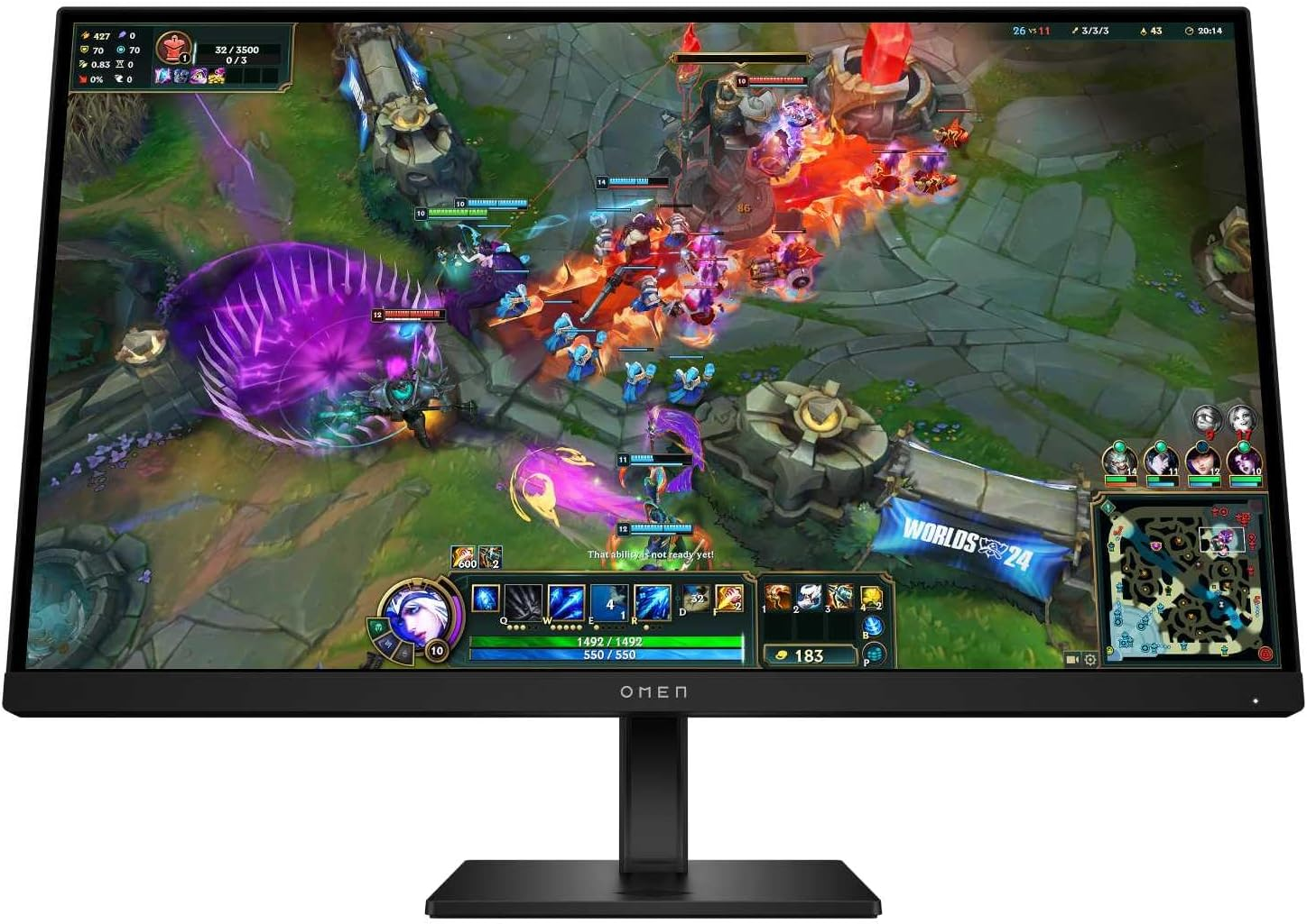 HP ▫️ OMEN 27q G2 - Monitor para jogos de 27" QHD 2560 x 1440 @ 180Hz, IPS, 16:9, 1ms, HDMI, Antirreflexo, HDR, DisplayPort, Compatível com consola Preto, 180Hz
