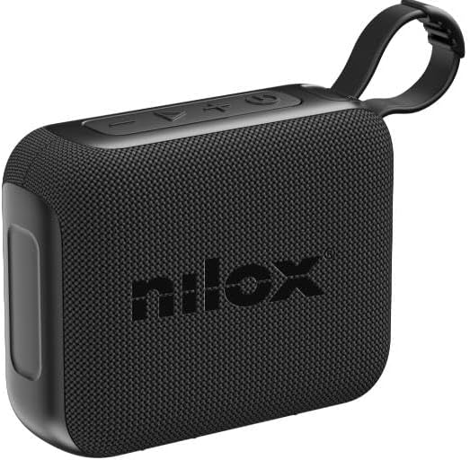 Nilox ▫️ Altifalante Bluetooth potente e compacto potência de 5 W, design moderno e desportivo, bateria de 1200 mAh com autonomia até 4,5 horas