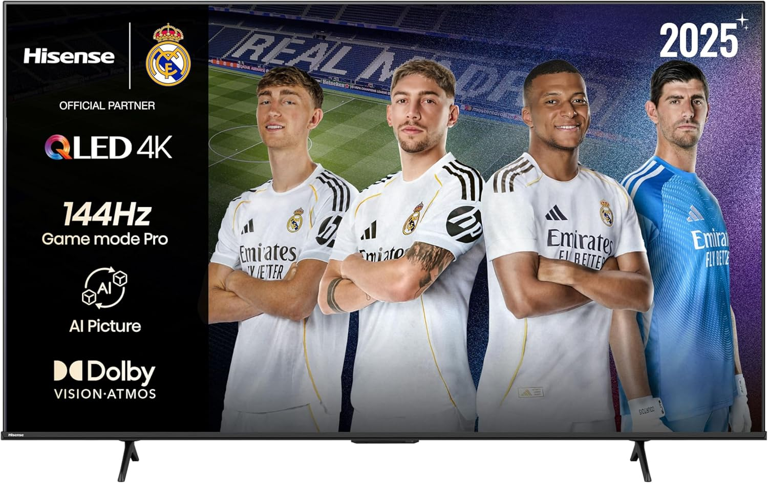 Hisense ▫️ 65E7Q Pro - QLED Smart TV, Gaming TV, Game Mode Pro 144Hz, AMD Freesync Premium Pro, Dolby Vision IQ + Dolby Atmos, Hi-Concert, Processador Hi-View Engine