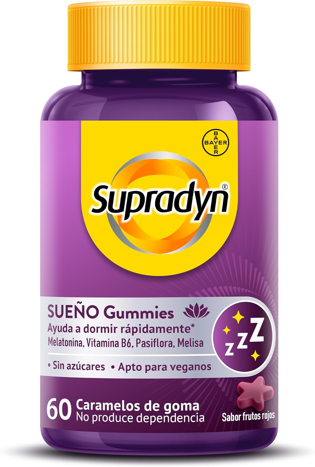 Supradyn ▫️ Sleep Gummies com melatonina, vitamina B6, passiflora e melissa, ajuda-o a adormecer para uma boa noite de sono, 60 gomas