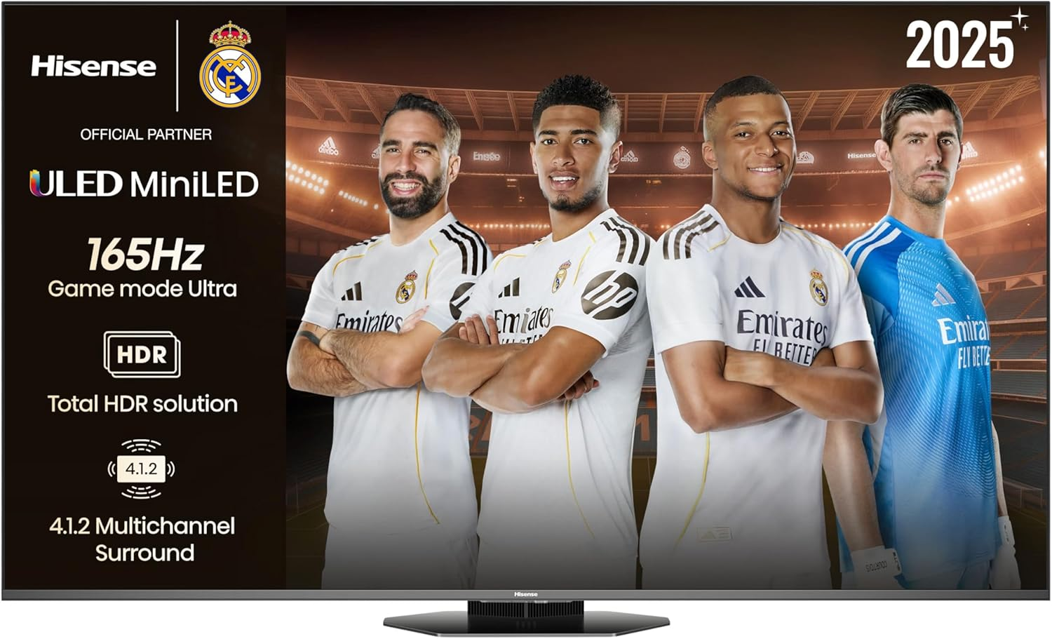 Hisense ▫️ 55U8Q - Mini LED Pro Smart TV 55 polegadas, processador Hi-View IA Pro, som multicanal 4.1.2, modo de jogo Ultra 165Hz, Antirreflexo Pro, escurecimento local de matriz completa, Dolby Vision IQ, Dolby Atmos