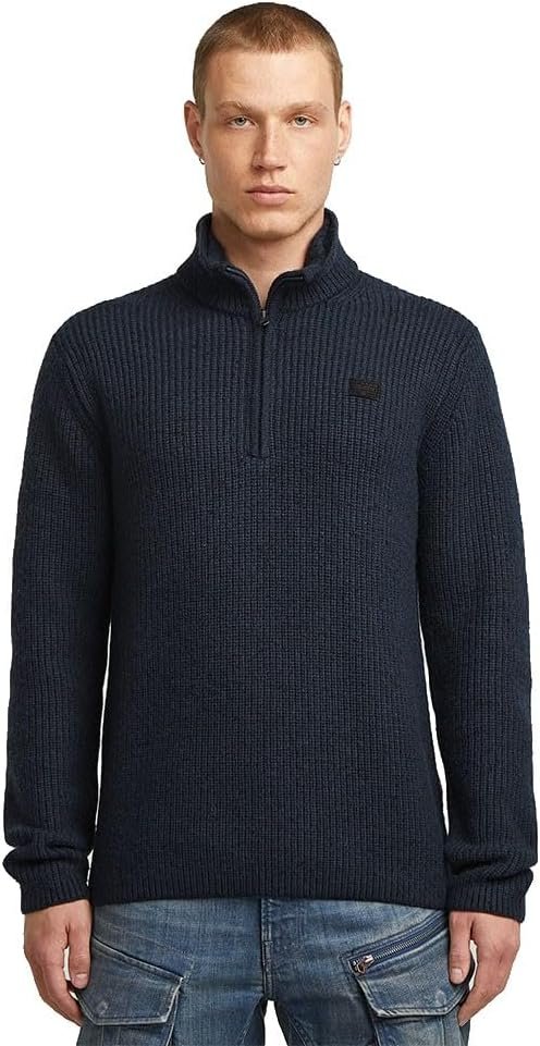 G-STAR ▫️ Camisola de malha com gola dupla Pulôver para homem