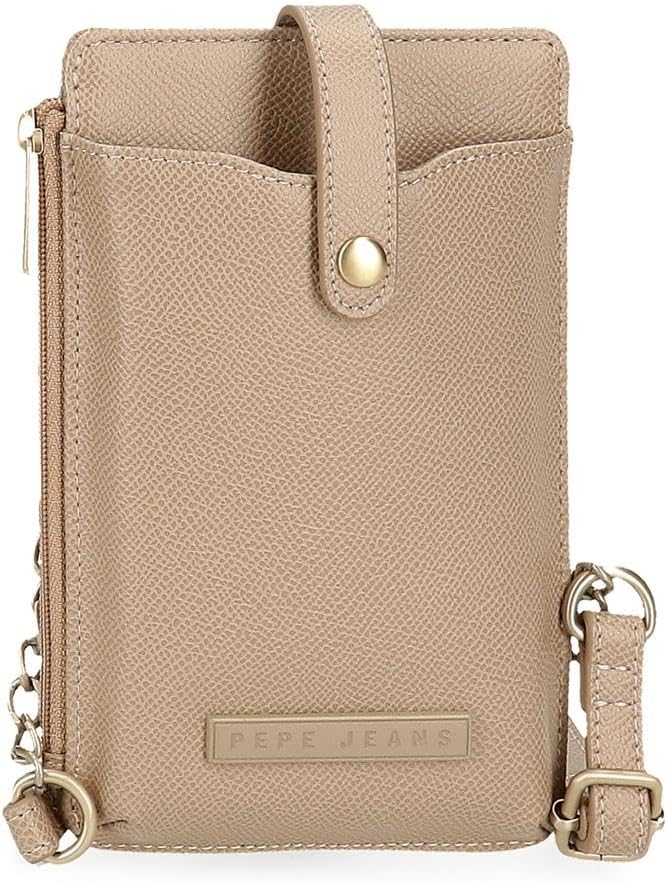 Pepe Jeans ▫️ Elia Bege 9,5x16,5 cms Bolsa de ombro em pele sintética da Joumma Bags