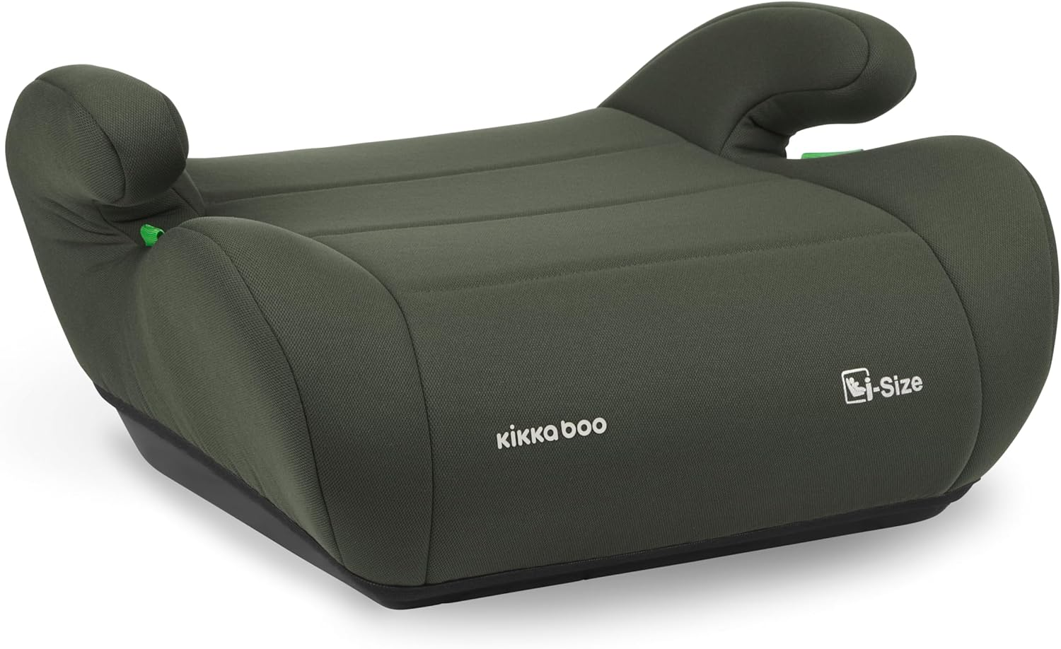kikka boo ▫️ KikkaBoo i-UP Elevador de criança para automóvel, i-Size, 125-150 cm, Grupo 3 de cadeiras auto, de 7 a 12 anos, de 22 a 36 kg, Elevador de automóvel, Instalação fácil com cinto de segurança, Verde militar