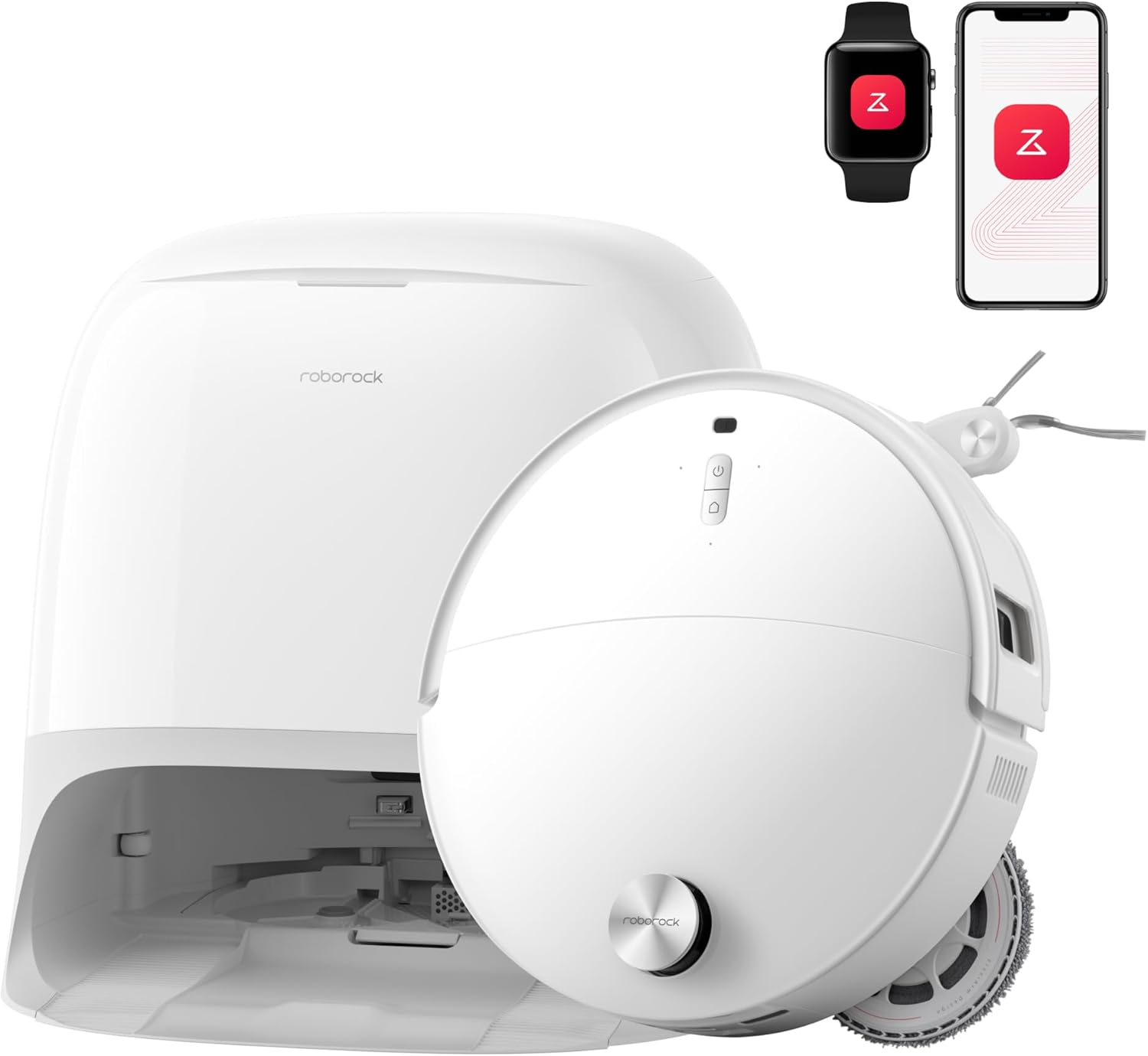 roborock ▫️ Aspirador e esfregona Qrevo Curv 2 Pro Robot, 25000 Pa, Zero-Emaranhado, lavagem com água a 100°C, auto-limpeza, prevenção de obstáculos, secagem automática, para pêlos de animais