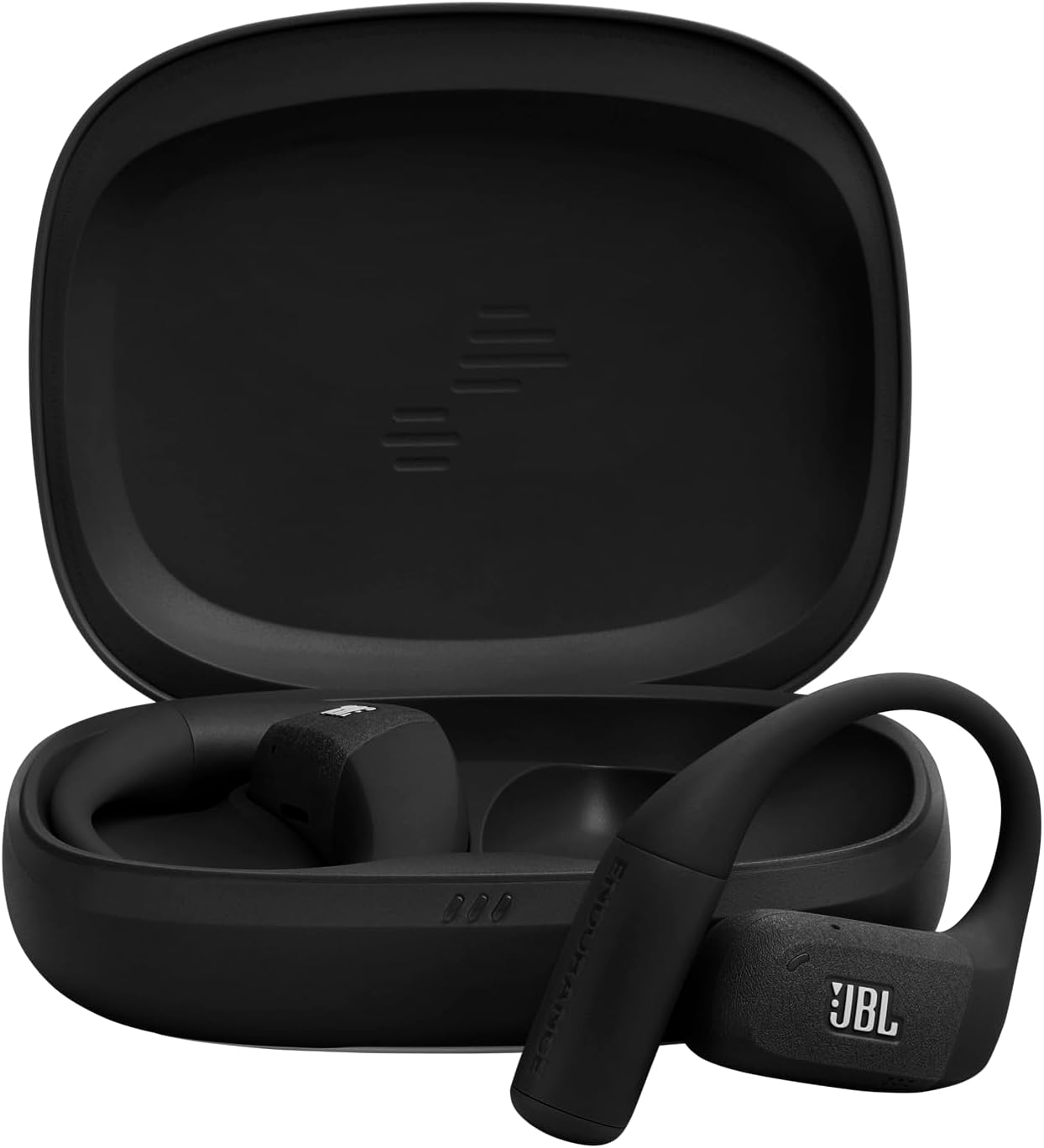 JBL ▫️ Auscultadores desportivos sem fios verdadeiros Endurance Zone Open Wireless, design ergonómico com gancho, OpenSound, bateria com autonomia para 32 horas, resistência IP68, Google Finder, preto/cinzento