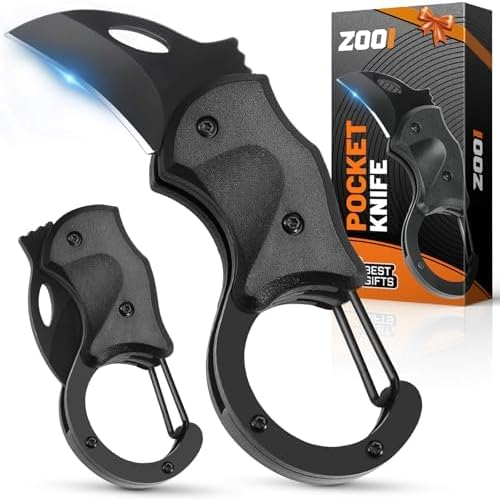ZOOI ▫️ Original Gifts for Men, Presentes do Dia do Pai, Canivete Multifuncional EDC com Mosquetão, Presente do Dia do Pai para Homens, Presentes para Homens, Gadgets Tecnológicos, Faca de Sobrevivência