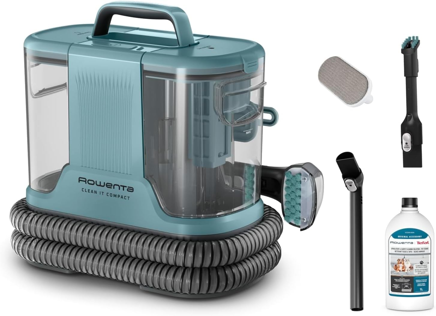 Rowenta ▫️ Clean It Compact, aspirador para estofos, limpa nódoas e alcatifas, sujidade de animais de estimação, potência de 400 watts, portátil multiusos, rápido e fácil, design compacto, IN3021F0