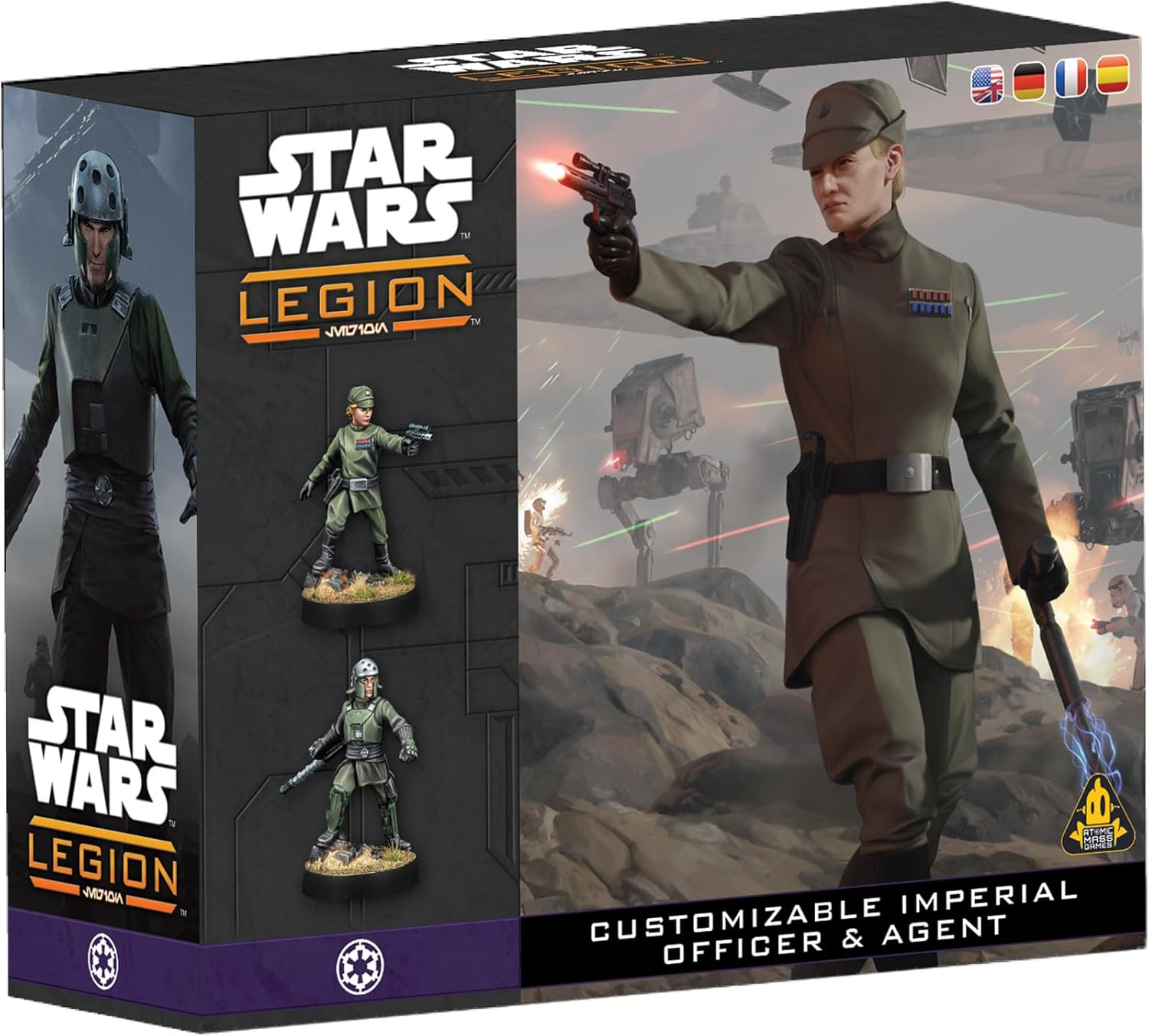 Asmodee ▫️ Star Wars Legion: Customizable Imperial Officer & Agent, Expansão de Miniaturas, Idade 14+, 2 Jogadores, 1-2 Horas por Jogo, Multilingue (Inclui Espanhol)