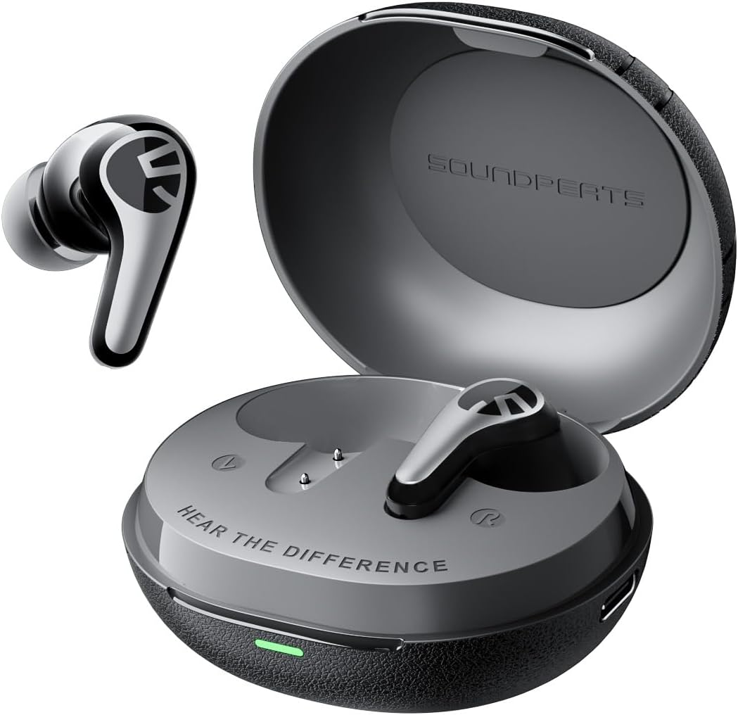 SoundPEATS ▫️ C30 Auscultadores sem fios Bluetooth 6.0, LDAC de alta resolução, ANC híbrido -52dB Cancelamento de ruído, controlador dinâmico de 12 mm, 6 microfones, redução de ruído de chamadas, 52H, carregamento rápido, aplicação